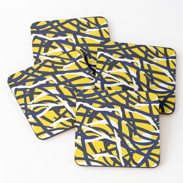 Item preview, Abstract Lines on Yellow - Dynamic Geometric Art designed and sold by nshaltiel.