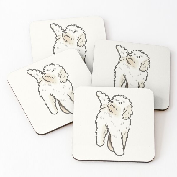 Item preview, White Barbet dog designed and sold by Artofmayara.