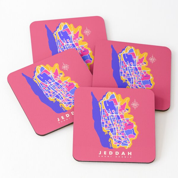 Item preview, Hand drawn Artistic Map of Jeddah, Saudi Arabia designed and sold by CreatEVEdesign.