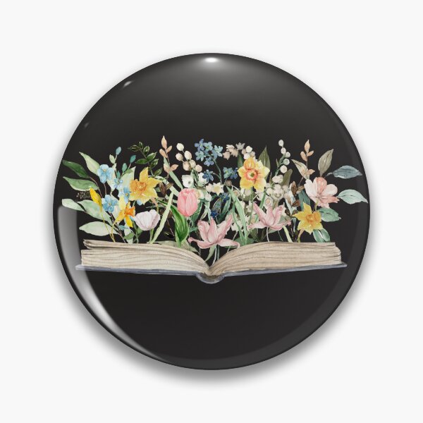 Item preview, Watercolor Open Book with Flowers Floral Aesthetic designed and sold by Nature Hues.