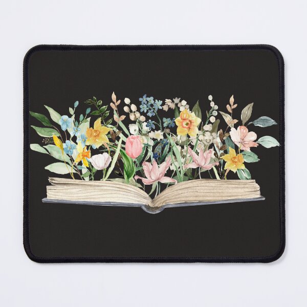 Item preview, Watercolor Open Book with Flowers Floral Aesthetic designed and sold by Nature Hues.