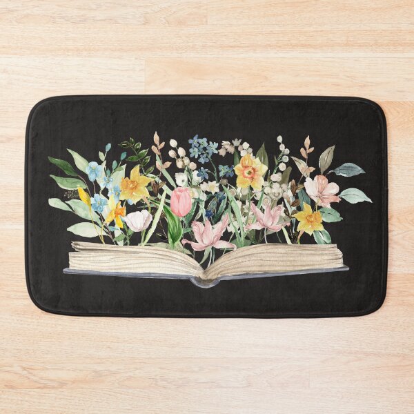 Item preview, Watercolor Open Book with Flowers Floral Aesthetic designed and sold by Nature Hues.