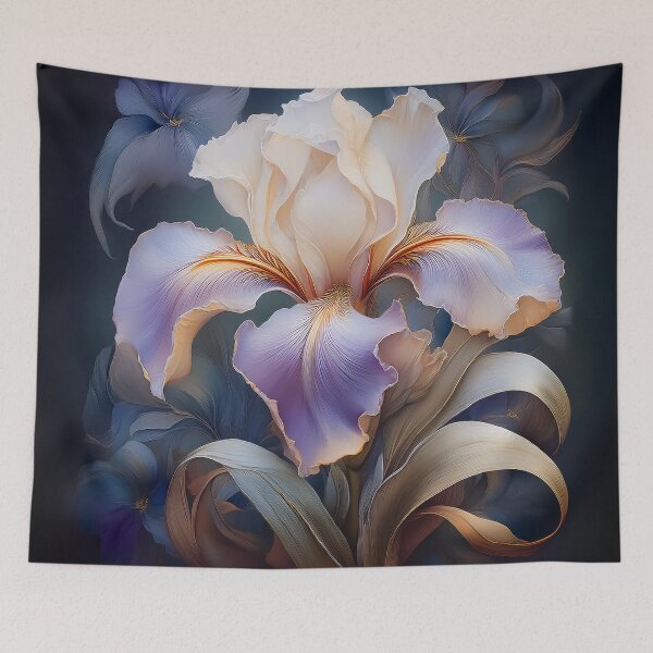 Item preview, A beautiful and detailed design of a purple iris. designed and sold by HEMRO.