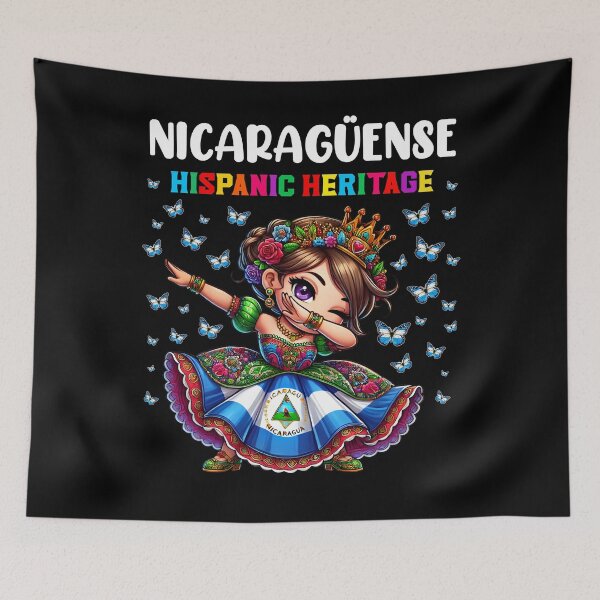 Item preview, Nicaragua Hispanic Heritage Month Celebration Girls Kids designed and sold by NUMAcreations.