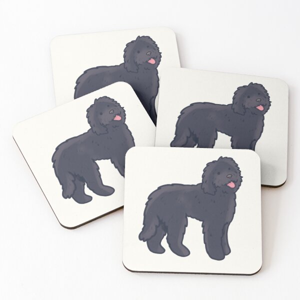 Item preview, Cute Black Barbet dog illustration  designed and sold by Artofmayara.