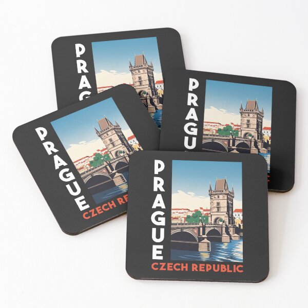Item preview, A Vintage Travel Illustration of Prague - Czech Republic designed and sold by GoodOldVintage.