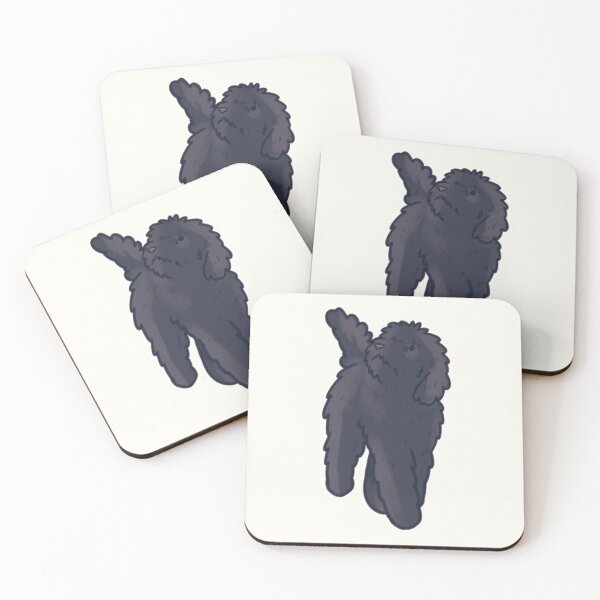 Item preview, Black Barbet dog art designed and sold by Artofmayara.