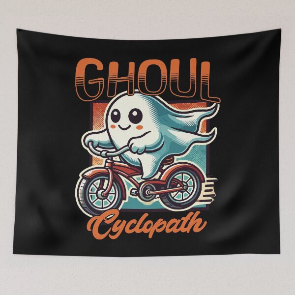 Item preview, Ghoul Cyclopath Funny Ghost Bike Driver designed and sold by LuminOrb.