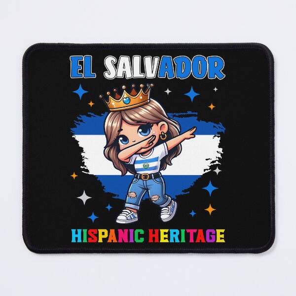 Item preview, El Salvador Dabbing Girl Hispanic Heritage Celebration kids designed and sold by NUMAcreations.