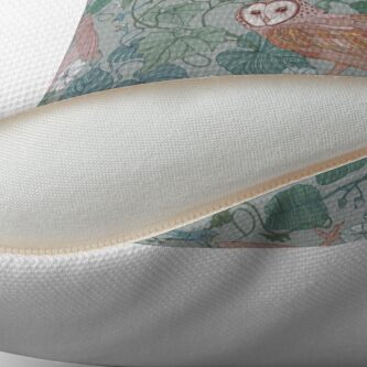 Alternate view of Pink barn owls Floor Pillow