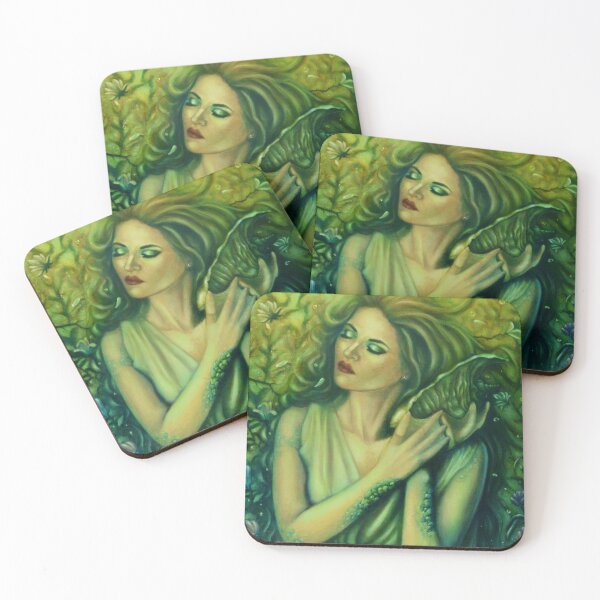 Item preview, Magnolia Mermaid - Mermaid Woman Holding Seashell designed and sold by Tiffany Toland-Scott.
