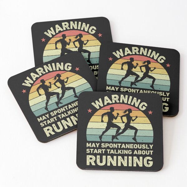 Item preview, Warning May Spontaneously Start Talking About Running Funny Retro designed and sold by RareBunny.