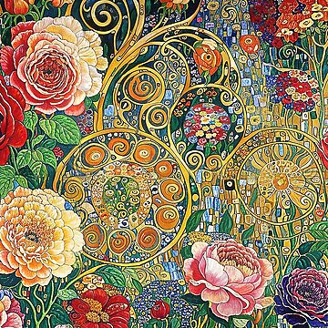 Aperçu de l'œuvre Jardin de fleurs Gustav Klimt de maniacfitness