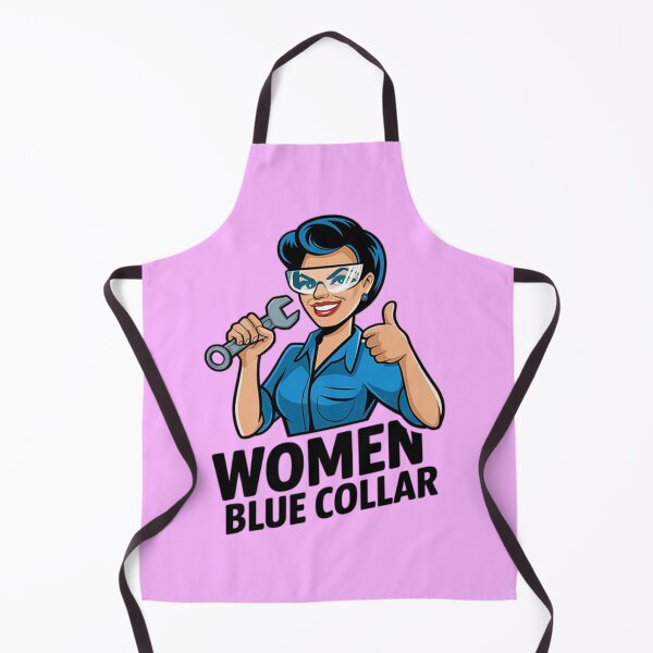 Item preview, Woman mechanic with text ' Women blue collar' designed and sold by Tomasz  Siennicki.