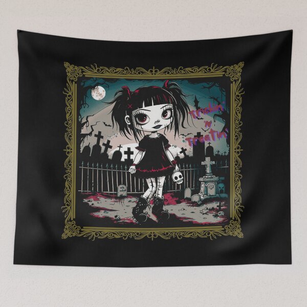 Item preview, Trick R Treat with Lil Goth Dolly designed and sold by PitchBlackIcon.