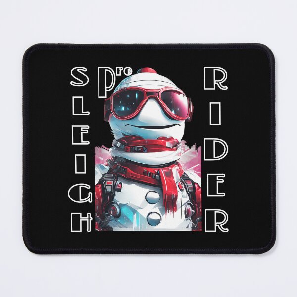 Item preview, Pro Sleigh Rider Snowman - Retro Futuristic Holiday Christmas designed and sold by MystiqSlav.
