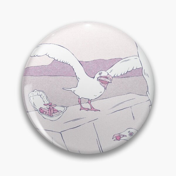 Item preview, Angry Seagulls Eating Fries designed and sold by doodlinglisy.