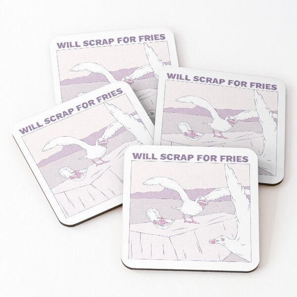 Item preview, Angry Seagulls Eating Fries designed and sold by doodlinglisy.