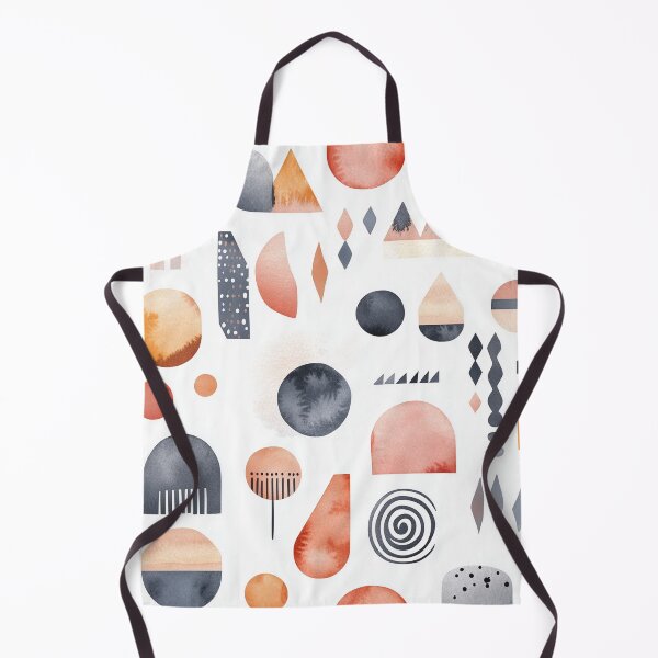 Item preview, Seamless pattern featuring geometric shapes with watercolor texture in pastel tones, set on a clean white background designed and sold by ThaiArtShop.