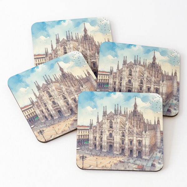 Item preview, Milan Cathedral Italy Watercolor designed and sold by Magnolia Valley Art.