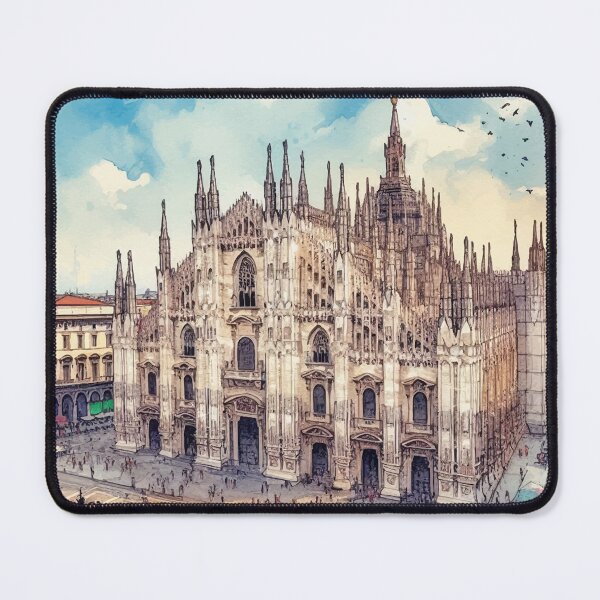 Item preview, Milan Cathedral Italy Watercolor designed and sold by Magnolia Valley Art.