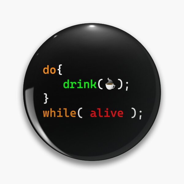 Artikelvorschau, Kaffee trinken, While-Schleife machen (Programmierdesign) entworfen und verkauft von Red Jacket Technologies.
