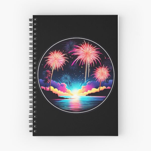 Item preview, Big Neon Fireworks Show in Hawaii with Neon Orchids designed and sold by NautiChic.