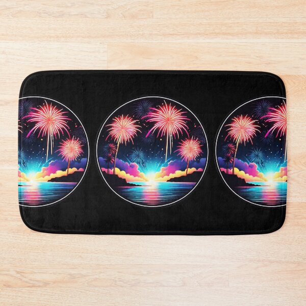 Item preview, Big Neon Fireworks Show in Hawaii with Neon Orchids designed and sold by NautiChic.