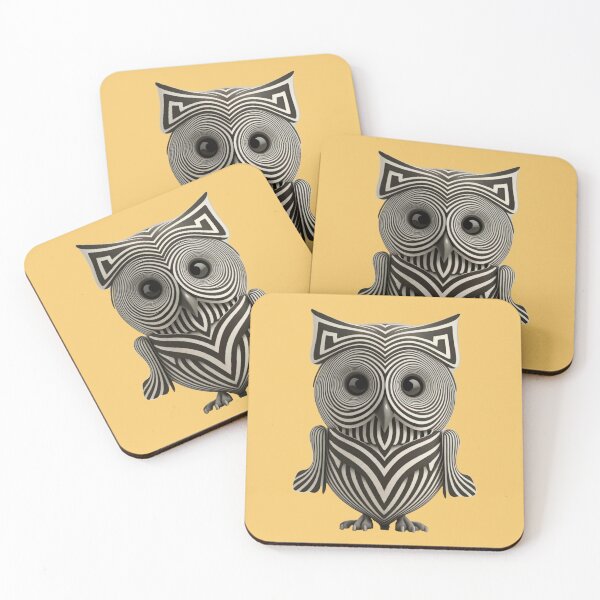 Item preview, Striped Owl in Black and White designed and sold by NiRia Spot.