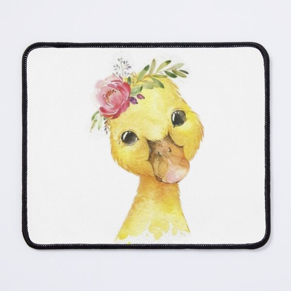 Item preview, Cute duck with flowers designed and sold by Mara's designs.