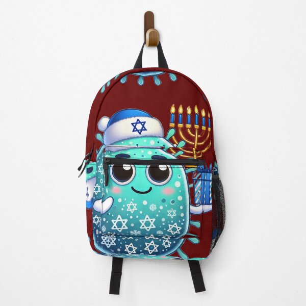 Item preview, Festive Hanukkah Microbe with Menorah and Gift – Inclusive Holiday Design designed and sold by AdoraSticks.