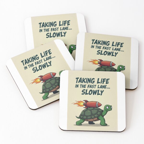 Item preview, The Fast Lane is Overrated: Turtle Edition designed and sold by ArtCreator2023.