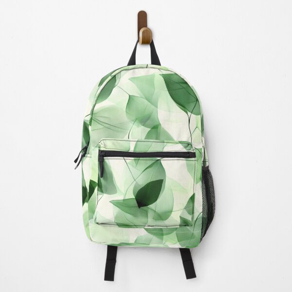 Item preview, Seamless pattern of layered leaves with translucent and opaque green tones, creating a multi-dimensional depth effect  designed and sold by ThaiArtShop.