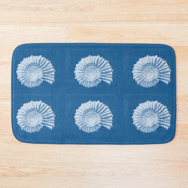 Item preview, Ammonite Shell Fossil Cyanotype designed and sold by Katherine Edwards Art.