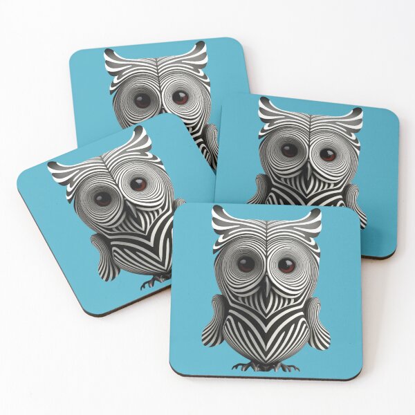 Item preview, Striped Owl with Vintage Flair designed and sold by NiRia Spot.