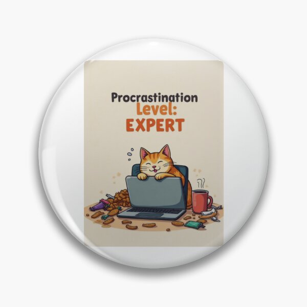 Item preview, Master of Procrastination: Lazy Cat Edition designed and sold by ArtCreator2023.