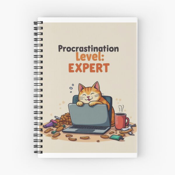 Item preview, Master of Procrastination: Lazy Cat Edition designed and sold by ArtCreator2023.