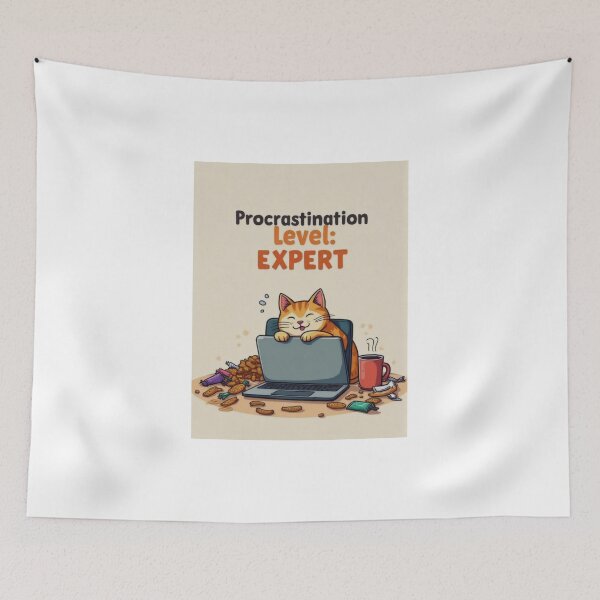 Item preview, Master of Procrastination: Lazy Cat Edition designed and sold by ArtCreator2023.