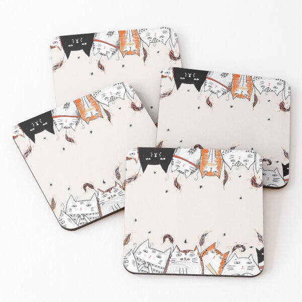 Artikelvorschau, Handgezeichnete Illustrationsskizze von lustigen Katzen entworfen und verkauft von Makitsu Neko.