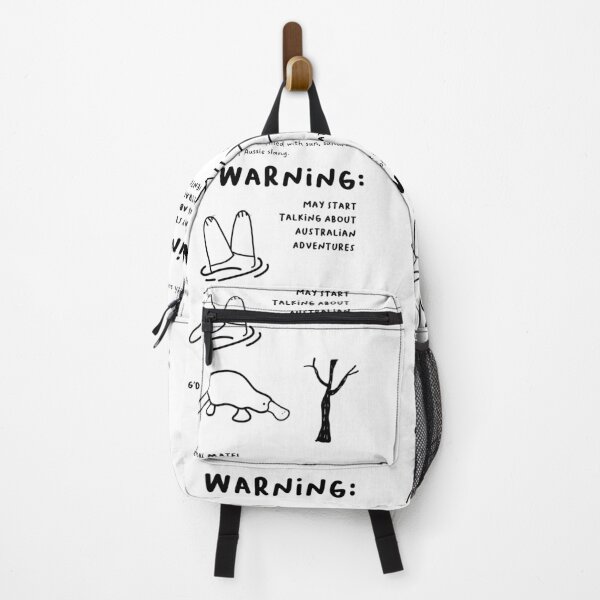 Item preview, Warning: May Start Talking About Darwin Adventures | Illustration of Platypus, Diving Cat, and Tree designed and sold by RM-Journey.