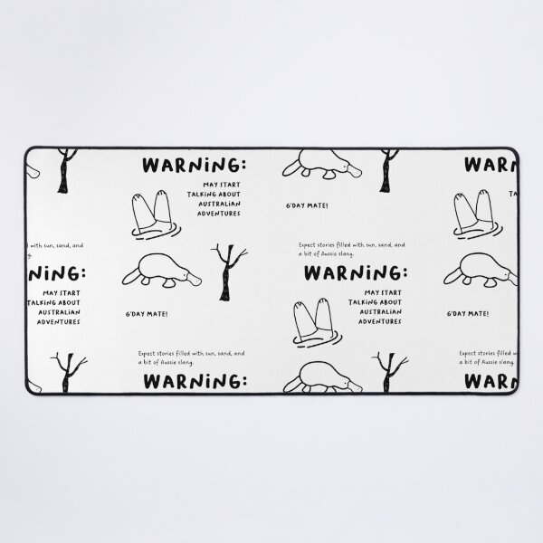 Item preview, Warning: May Start Talking About Darwin Adventures | Illustration of Platypus, Diving Cat, and Tree designed and sold by RM-Journey.