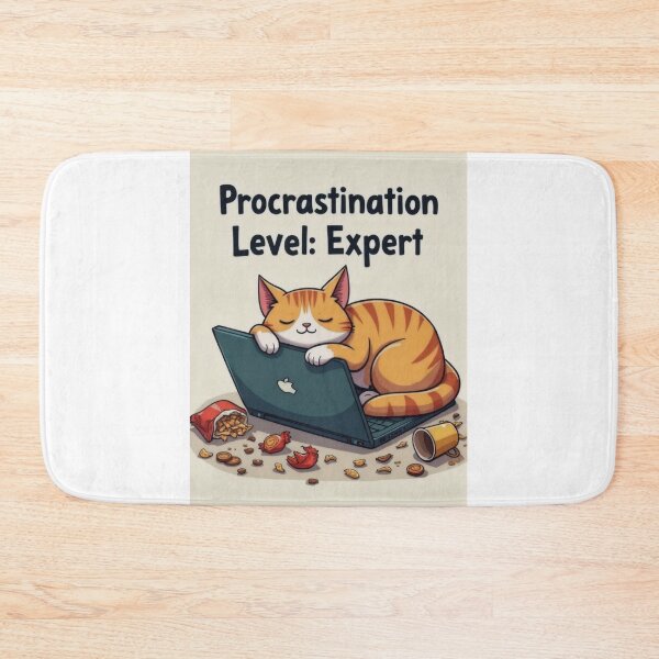 Item preview, Procrastination Expert: A Feline's Life designed and sold by ArtCreator2023.