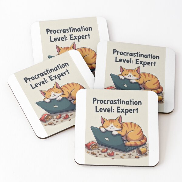 Item preview, Procrastination Expert: A Feline's Life designed and sold by ArtCreator2023.