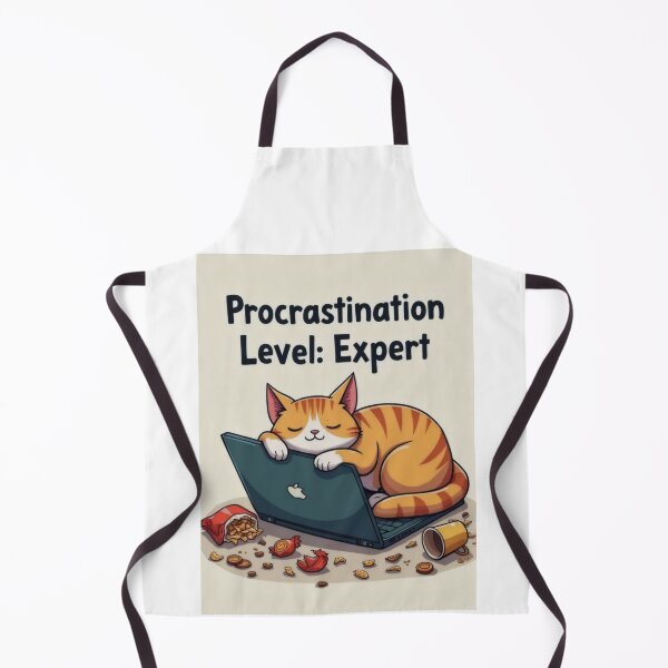 Item preview, Procrastination Expert: A Feline's Life designed and sold by ArtCreator2023.