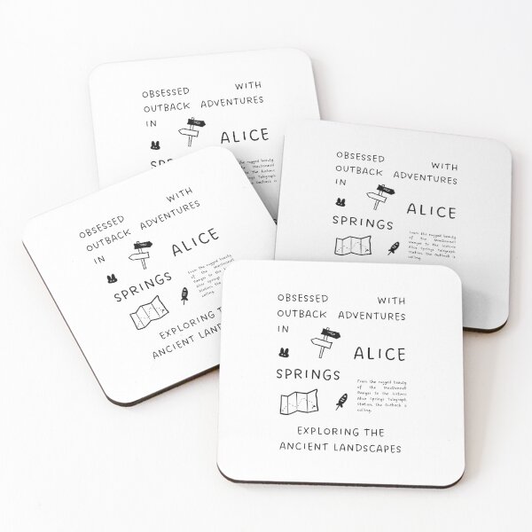 Item preview, Obsessed with Outback Adventures in Alice Springs | Map and Road Sign Illustration designed and sold by RM-Journey.