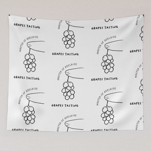 Item preview, Master of Adelaide Grapes Tasting | Illustration of a Cat's Hand Holding Grapes designed and sold by RM-Journey.