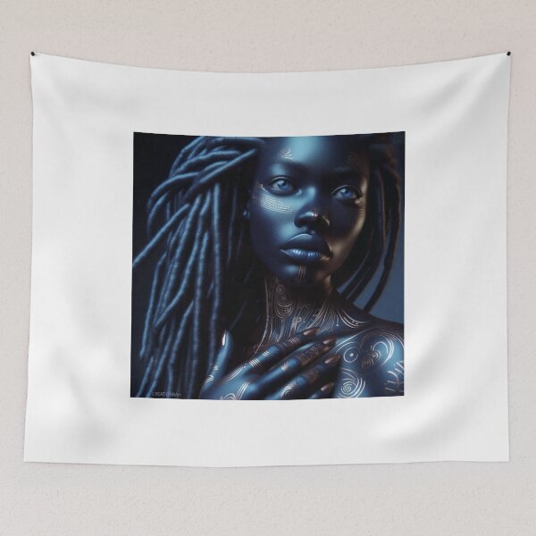 Item preview, AFRICAN WOMAN BLUE  designed and sold by CREATIONBArt.