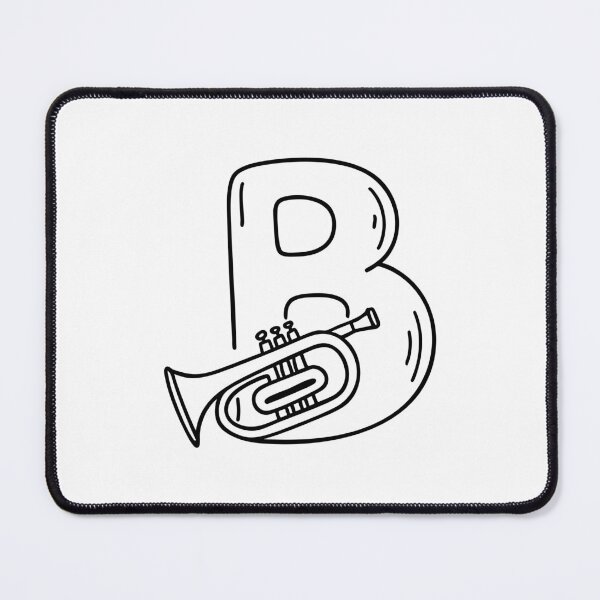 Item preview, An Illustration of Brass Instrument Beside Letter B designed and sold by rasagamastore.
