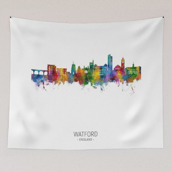 Item preview, Watford England Skyline designed and sold by ArtPrints.