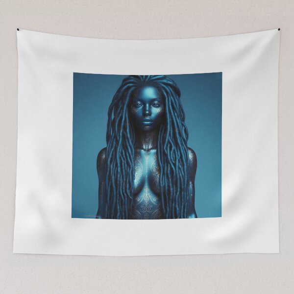 Item preview, AFRICAN WOMAN BLUE 2 designed and sold by CREATIONBArt.